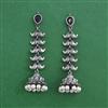 Oxidised Moti Earring With Oxidised Plating