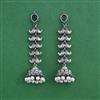 Oxidised Moti Earring With Oxidised Plating