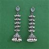 Oxidised Moti Earring With Oxidised Plating