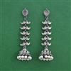 Oxidised Moti Earring With Oxidised Plating
