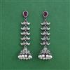 Oxidised Moti Earring With Oxidised Plating