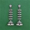 Oxidised Moti Earring With Oxidised Plating