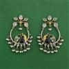 Oxidised Moti Earring With 2 Tone Plating