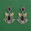 Oxidised Classic Earring With 2 Tone Plating
