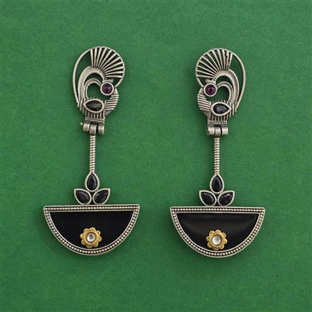 Oxidised Classic Earring With Oxidised Plating
