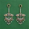 Oxidised Moti Earring With 2 Tone Plating