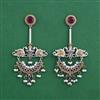 Oxidised Moti Earring With 2 Tone Plating