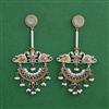 Oxidised Moti Earring With 2 Tone Plating
