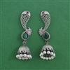 Oxidised Moti Earring With Oxidised Plating