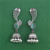 Oxidised Moti Earring With Oxidised Plating