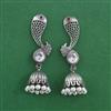 Oxidised Moti Earring With Oxidised Plating