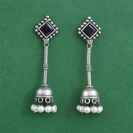 Oxidised Long Earring With Oxidised Plating
