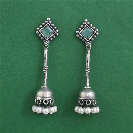 Oxidised Long Earring With Oxidised Plating
