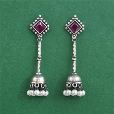 Oxidised Long Earring With Oxidised Plating