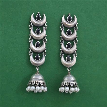 Oxidised Long Earring With Oxidised Plating