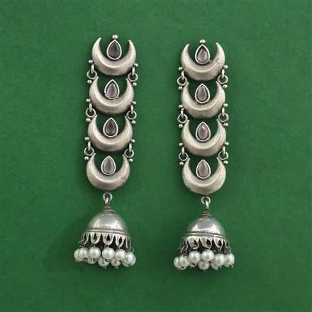Oxidised Long Earring With Oxidised Plating