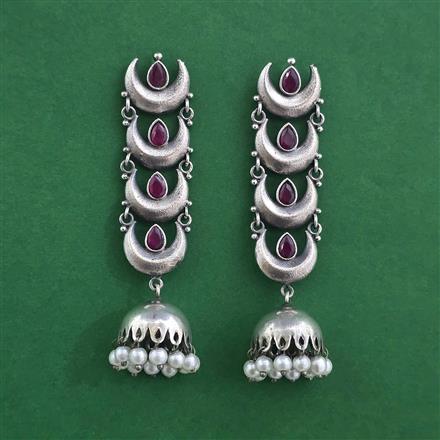 Oxidised Long Earring With Oxidised Plating