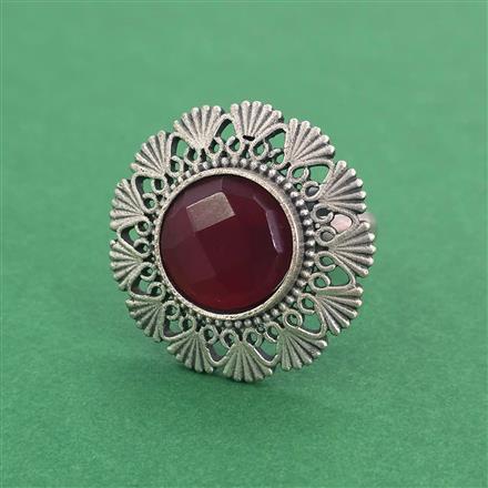 Oxidised Adjustable Ring With Oxidised Plating