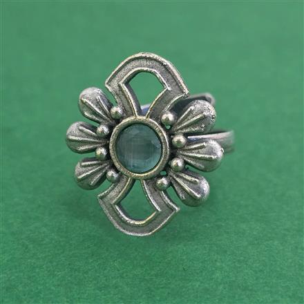 Oxidised Adjustable Ring With Oxidised Plating