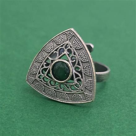 Oxidised Adjustable Ring With Oxidised Plating