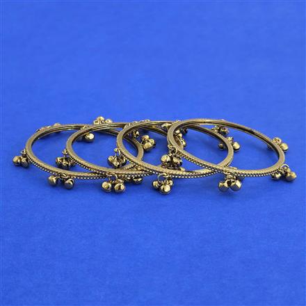 Oxidised Kashmiri Bangles With Mehndi Plating