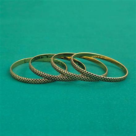 Oxidised Classic Bangles With Mehndi Plating