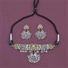 Oxidised Choker Necklace With 2 Tone Plating