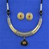 Oxidised Classic Necklace With 2 Tone Plating