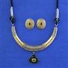 Oxidised Classic Necklace With 2 Tone Plating