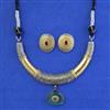 Oxidised Classic Necklace With 2 Tone Plating