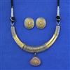Oxidised Classic Necklace With 2 Tone Plating