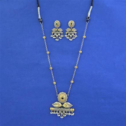 Oxidised Classic Necklace With 2 Tone Plating