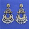 Oxidised Moti Earring With 2 Tone Plating
