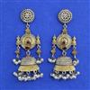 Oxidised Jhumki With 2 Tone Plating