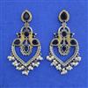 Oxidised Moti Earring With 2 Tone Plating