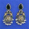 Oxidised Classic Earring With 2 Tone Plating