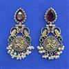 Oxidised Classic Earring With 2 Tone Plating