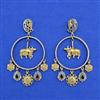 Oxidised Classic Earring With 2 Tone Plating