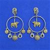 Oxidised Classic Earring With 2 Tone Plating
