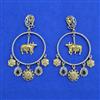 Oxidised Classic Earring With 2 Tone Plating