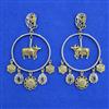 Oxidised Classic Earring With 2 Tone Plating