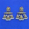 Oxidised Classic Earring With 2 Tone Plating