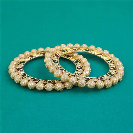 Oxidised Classic Bangles With Gold Plating