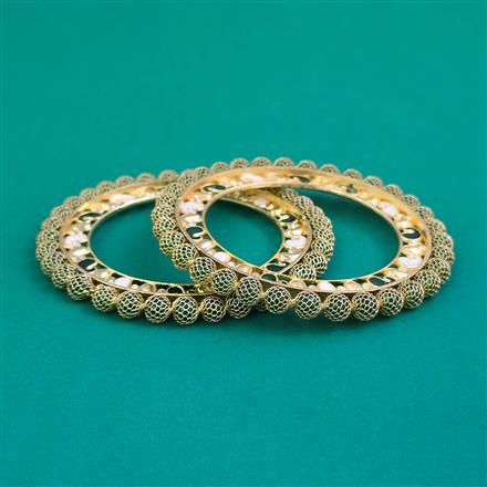 Oxidised Classic Bangles With Gold Plating