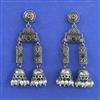 Oxidised Moti Earring With Oxidised Plating