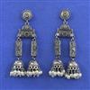 Oxidised Moti Earring With Oxidised Plating