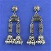 Oxidised Moti Earring With Oxidised Plating