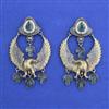 Oxidised Classic Earring With 2 Tone Plating