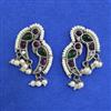 Oxidised Moti Earring With Oxidised Plating