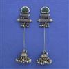 Oxidised Long Earring With Oxidised Plating